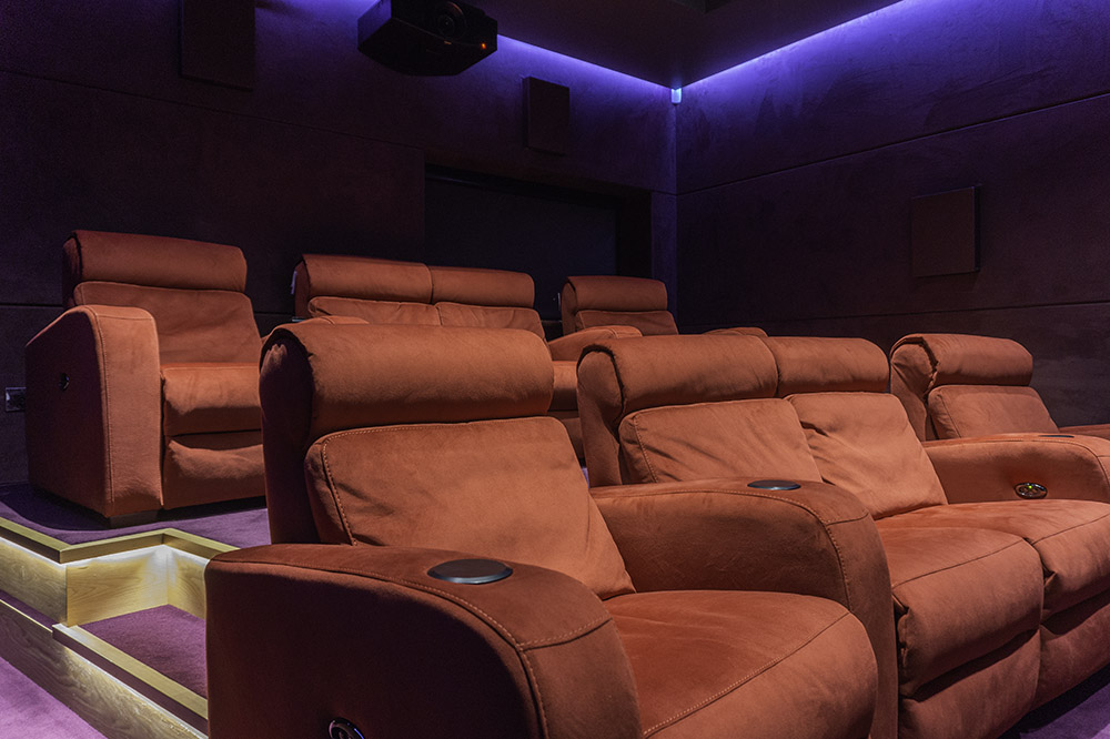 residential interior designer Sussex cinema