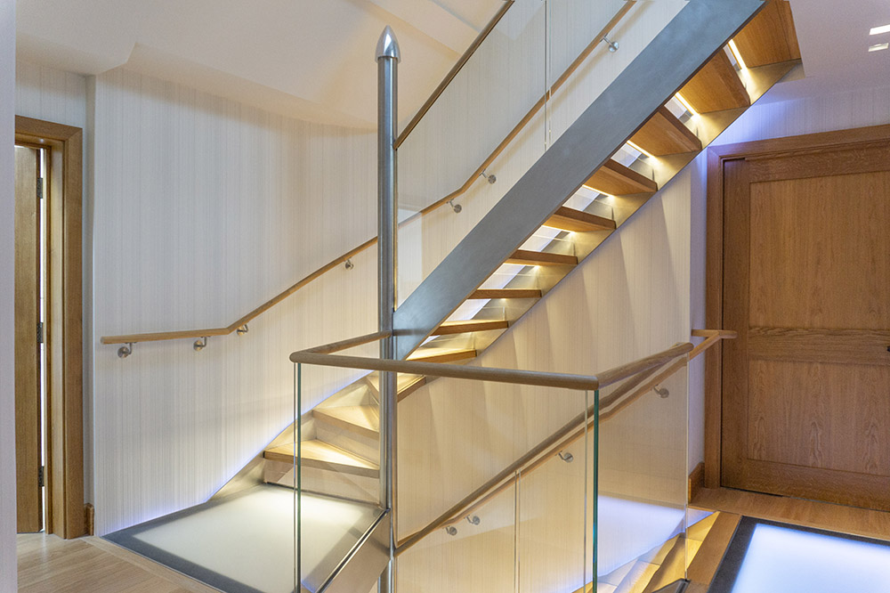 residential interior designer Sussex spiral staircase
