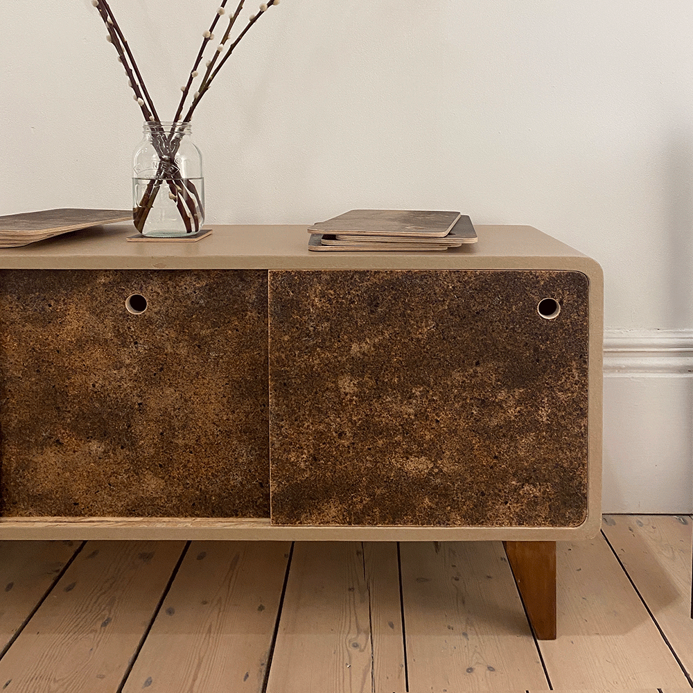 Sustainable surface from coffee grounds