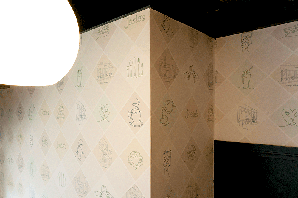bespoke wallpaper coffee shop